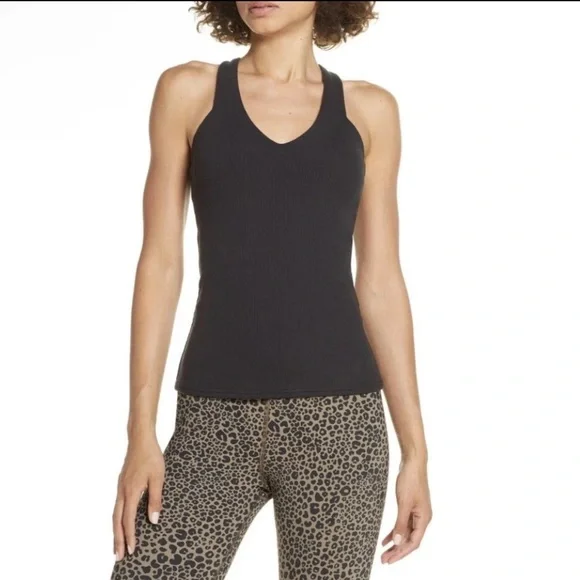 Alo Elevate Rib Tank Top in Black Women’s Size X-Small - Picture 1 of 6